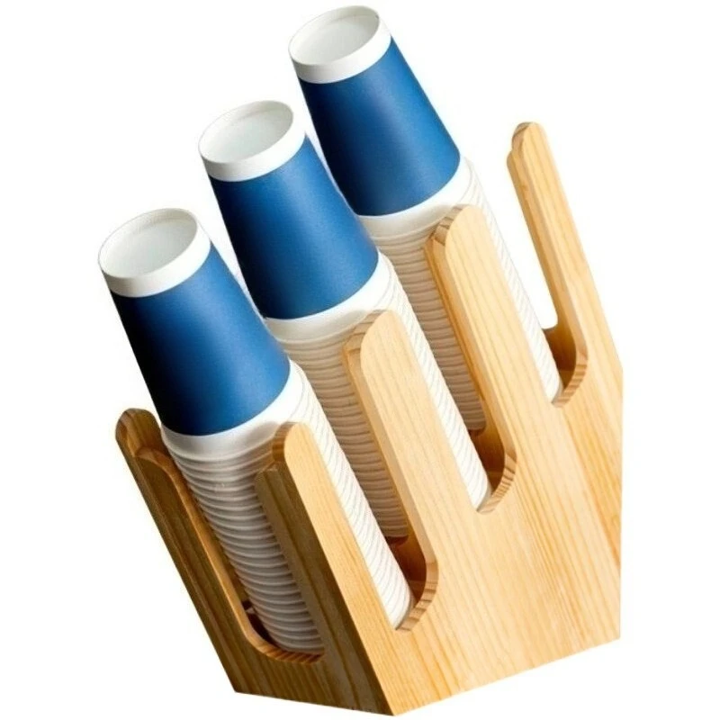 For Paper Cup Holder, Three-grid Coffee Shop Storage Diagonal Top Storage Rack, Milk Tea Shop Desktop Large-capacity Commercial