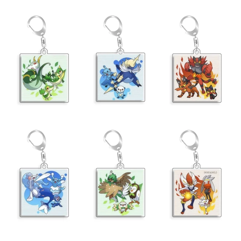 for Pokemon Elf Qikchu Bulbasaur Charmeleon Charizard Acrylic Selfmade Original Cute Cartoon Anime Keychain Pendant Toy Gift