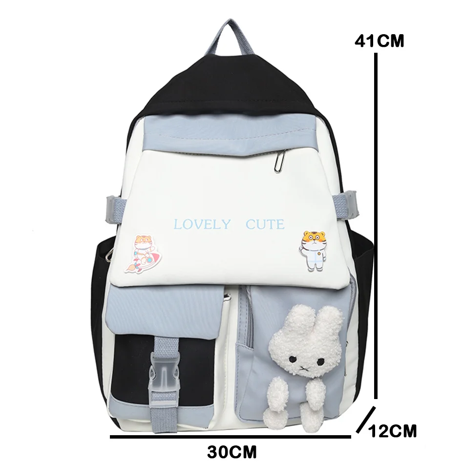 Kawaii Nylon Rugzak Portemonnees Vrouwen Bagpack Schattige Trends Student Schoolboekentassen Voor Tienermeisjes Grote Buitenshuis Reisrugzak