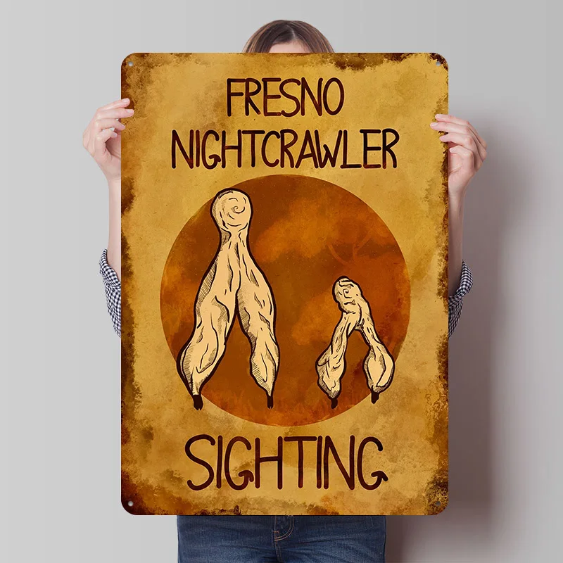 Fresno Nightcrawler Sighting Tinplate Posters Personalizáveis Arte de Parede Retro Vintage Placas de Metal para Casa Sala Bar Acessórios o
