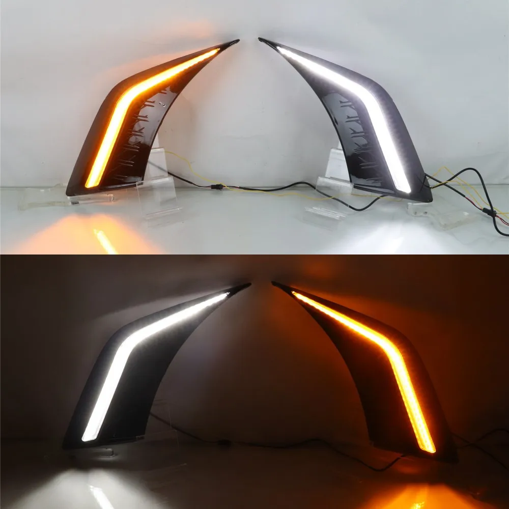 LED Dynamic Turn Signal Daytime Running Light DRL Daylight Fog Lamp For Lexus ES200 ES250 ES300h ES350 2018 2019 2020 2021 2022