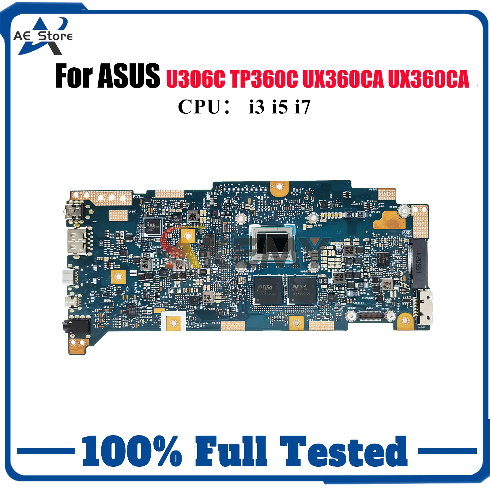 

UX360CA Laptop Motherboard For ASUS ZenBook UX360C U306C TP360C UX360CA Notebook Mainboard With i3 i5 i7 CPU 100% tests OK stk