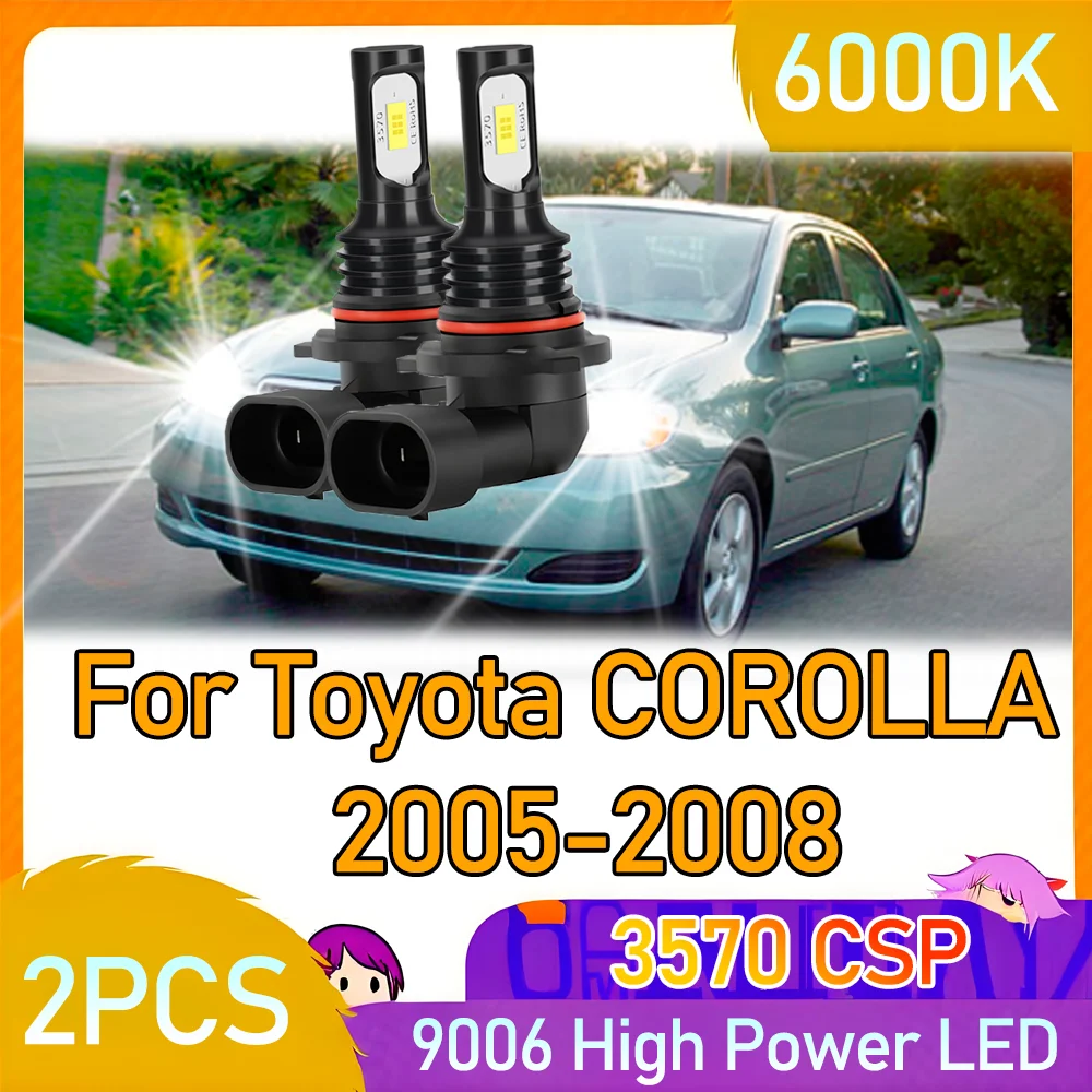 

2X 12V 20000LM Автоматические передние противотуманные фары HB4 9006 Светодиодные противотуманные фары 90W Plug And Play 6000K Белый для Toyota COROLLA 2005 2006 2007 2008