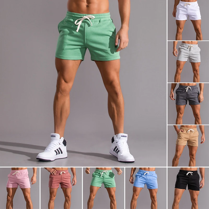 Pantalones cortos deportivos para hombre, Shorts de secado rápido para gimnasio, trotar, playa, culturismo, ropa de gimnasio de marca