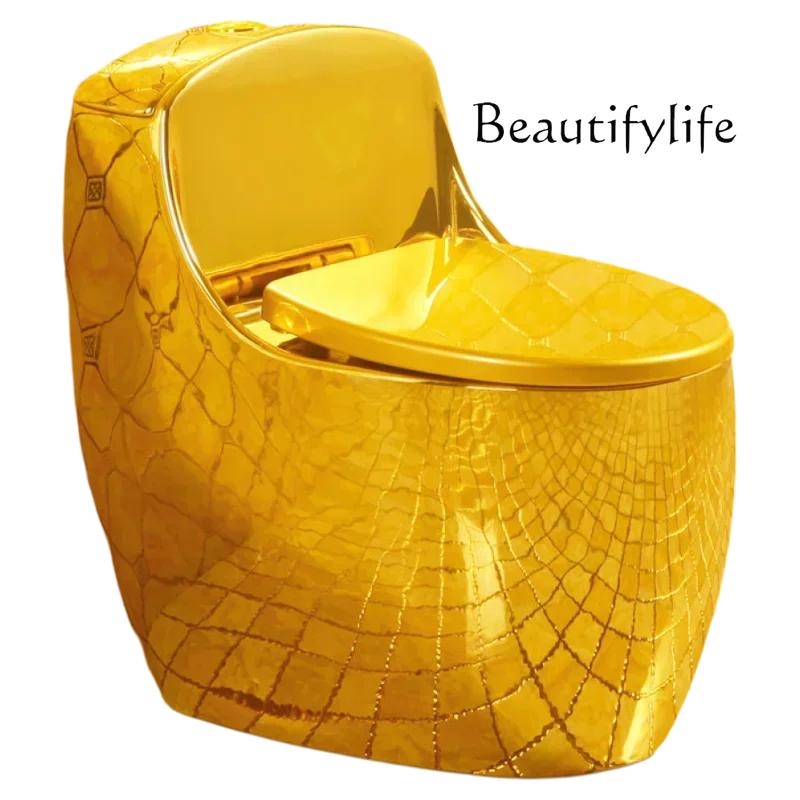 1 مرحاض ذهبي على شكل بيضة سيفون سوبر دوامة قطر كبير توفير المياه مرحاض صامت محلي طاغية ذهبية #6