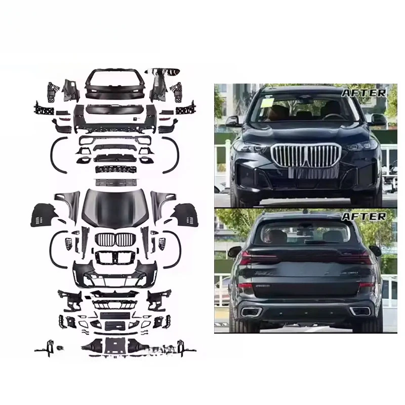 High Quality M-Tech Style Body Kit Fit X5 E70 2008-2013 Upgrade To G05 F95 X5M 2024 Style Full Set Car Exterior Modification Acc