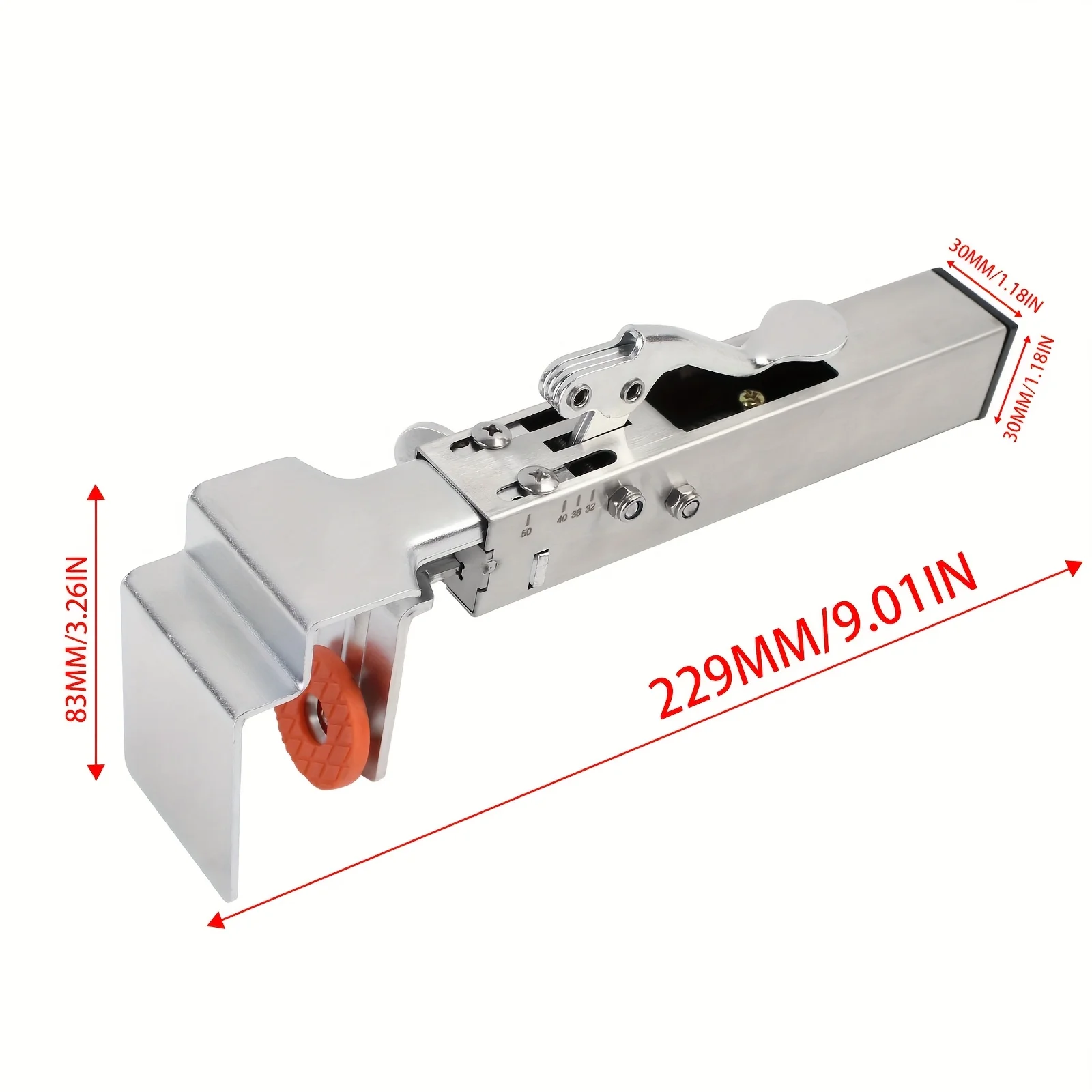2pcs Adjustable Telescopic Fast Press Drawer Clamp, Metal Woodworking Installation Auxiliary Clamp Holders W/ Orange Rubber Grip