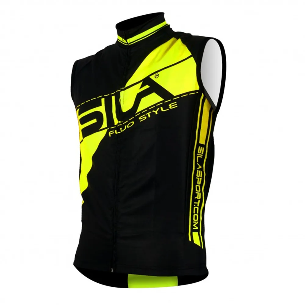 

Sila Team Fietsen Windjack Mannen Winddicht Vest Zomer Fiets Jersey Gilet Mtb Racefiets Mouwloze Jas Ciclismo Maillot