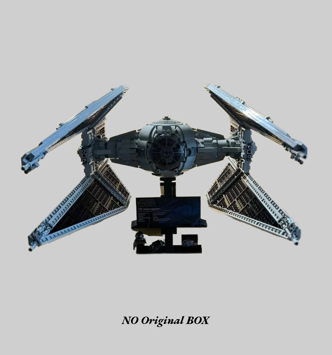 Spaceship Moc Tie Interceptors Building Blocks Modified From Imperial Fighters Model 75382 Assembly Bricks Toys Adults Kids Gift