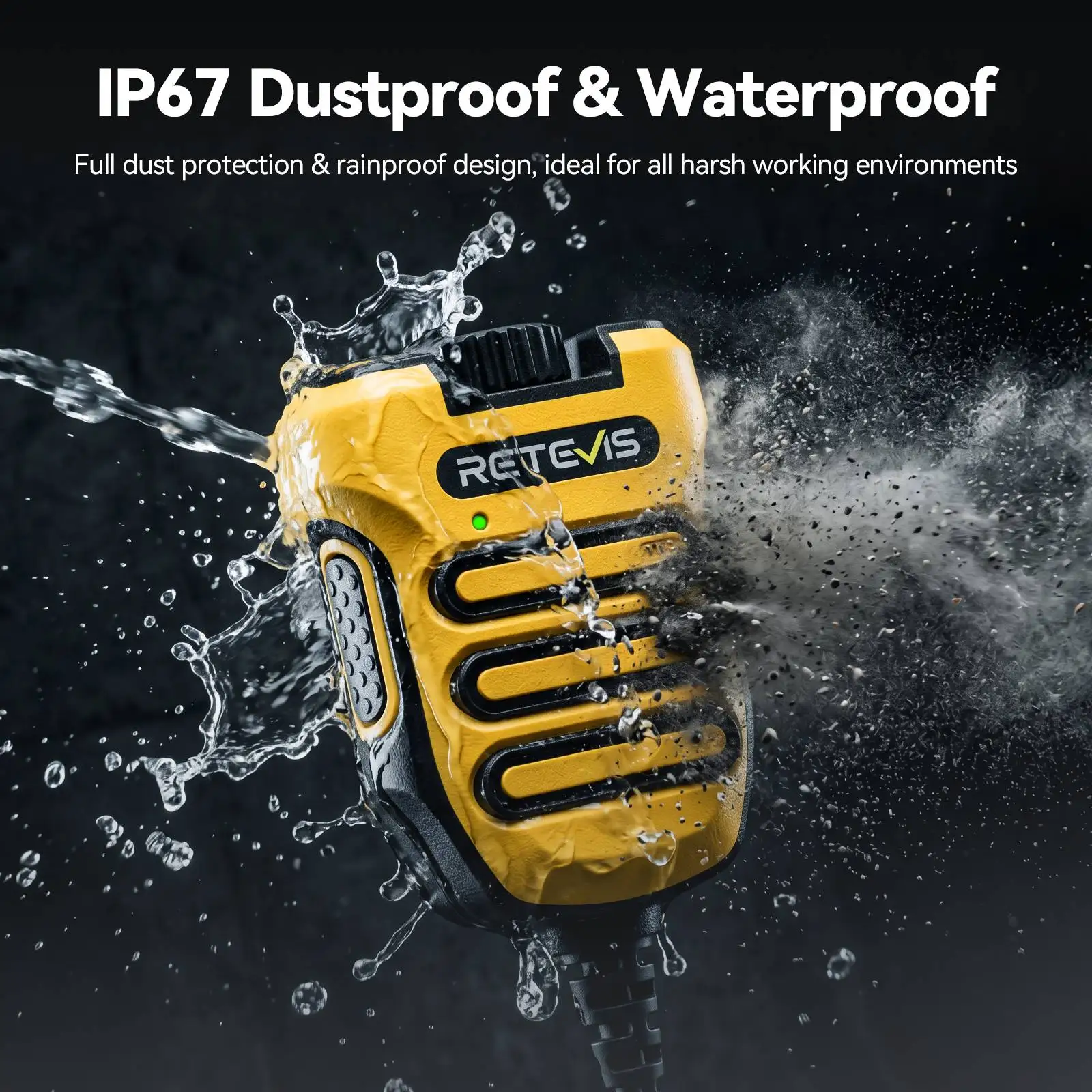 Retevis H012S Walkie-Talkie Mikrofon 1-Pin 2,5mm Walkie-Talkie Zubehör MIC Lautsprecher für Retevis RB648 RB648Plus RB648Pro – Detail 5