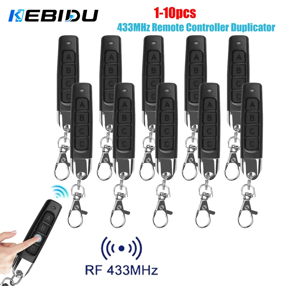 KEBIDU 433MHz Auto Copy Remote Control Electric Garage Door Opener Remote Controller Duplicator Clone Cloning Code Transmitter