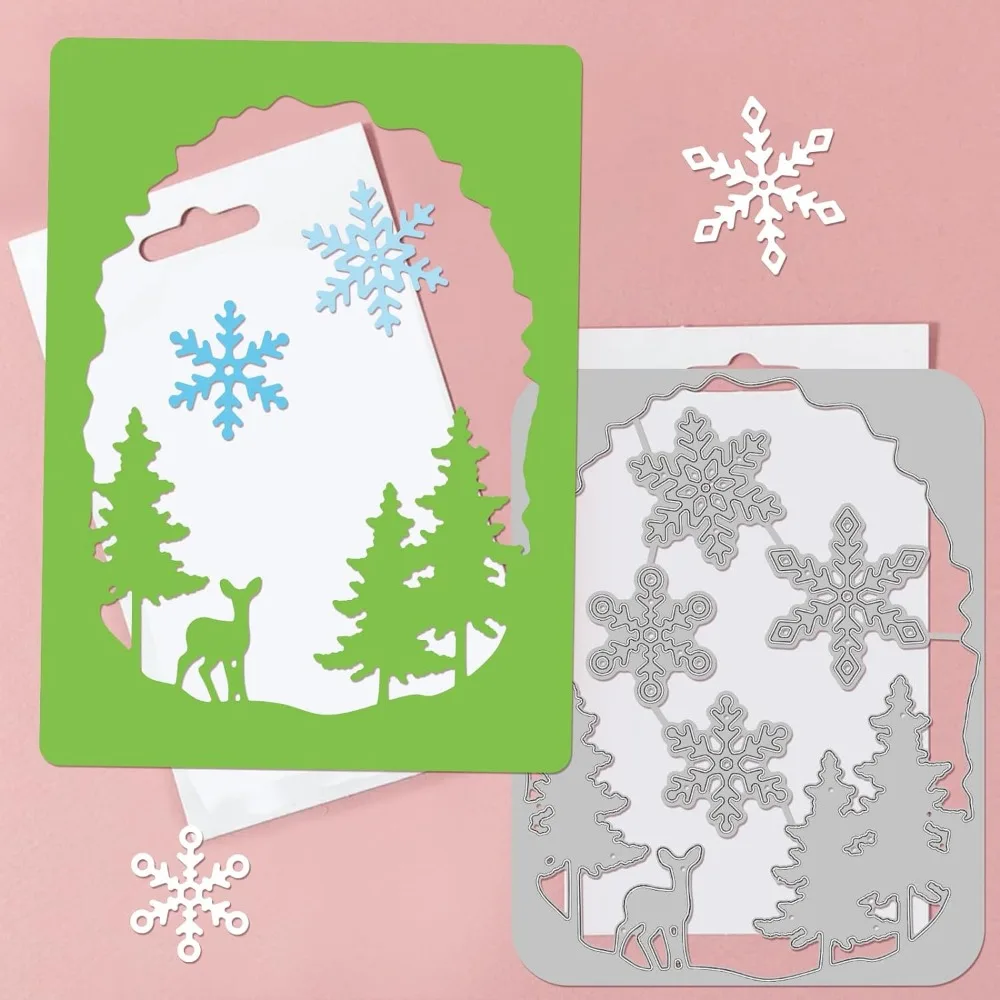 Schneidwerk zeuge für DIY Scrap booking Metall Weihnachten Wald Grenze Stanzen Prägen Schablonen Vorlage für Papier karten herstellung