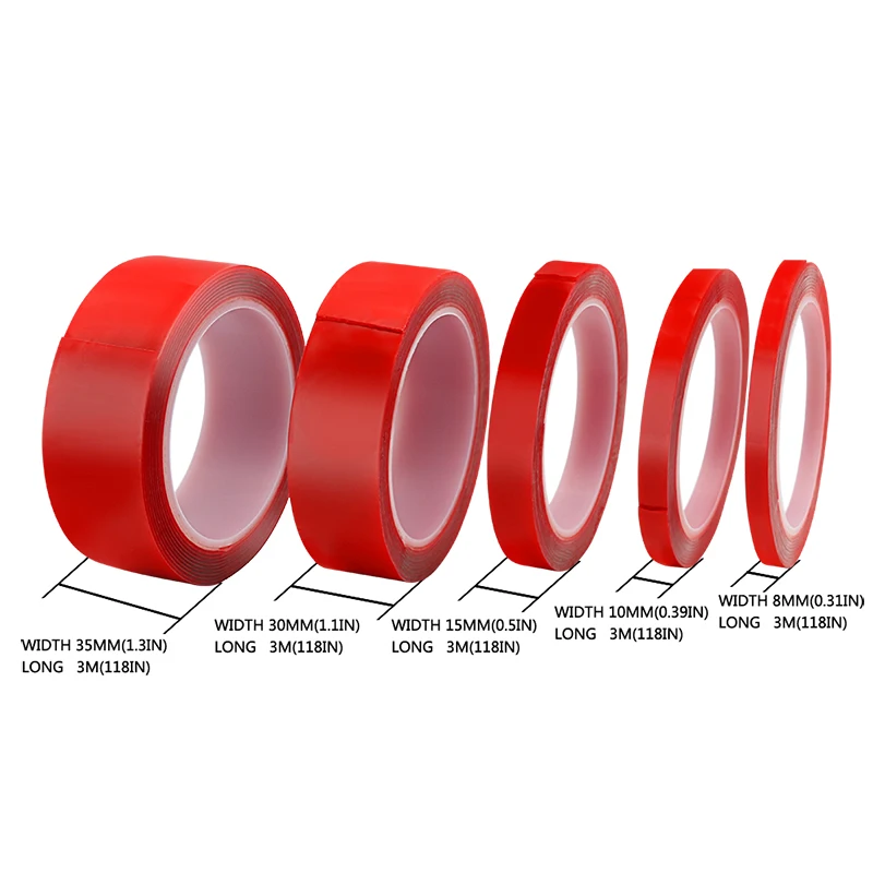 Car Household Wall Hangings High Strength Transparent Silicone Double Sided Tape Sticker 8/10/15/30/35 3Meter