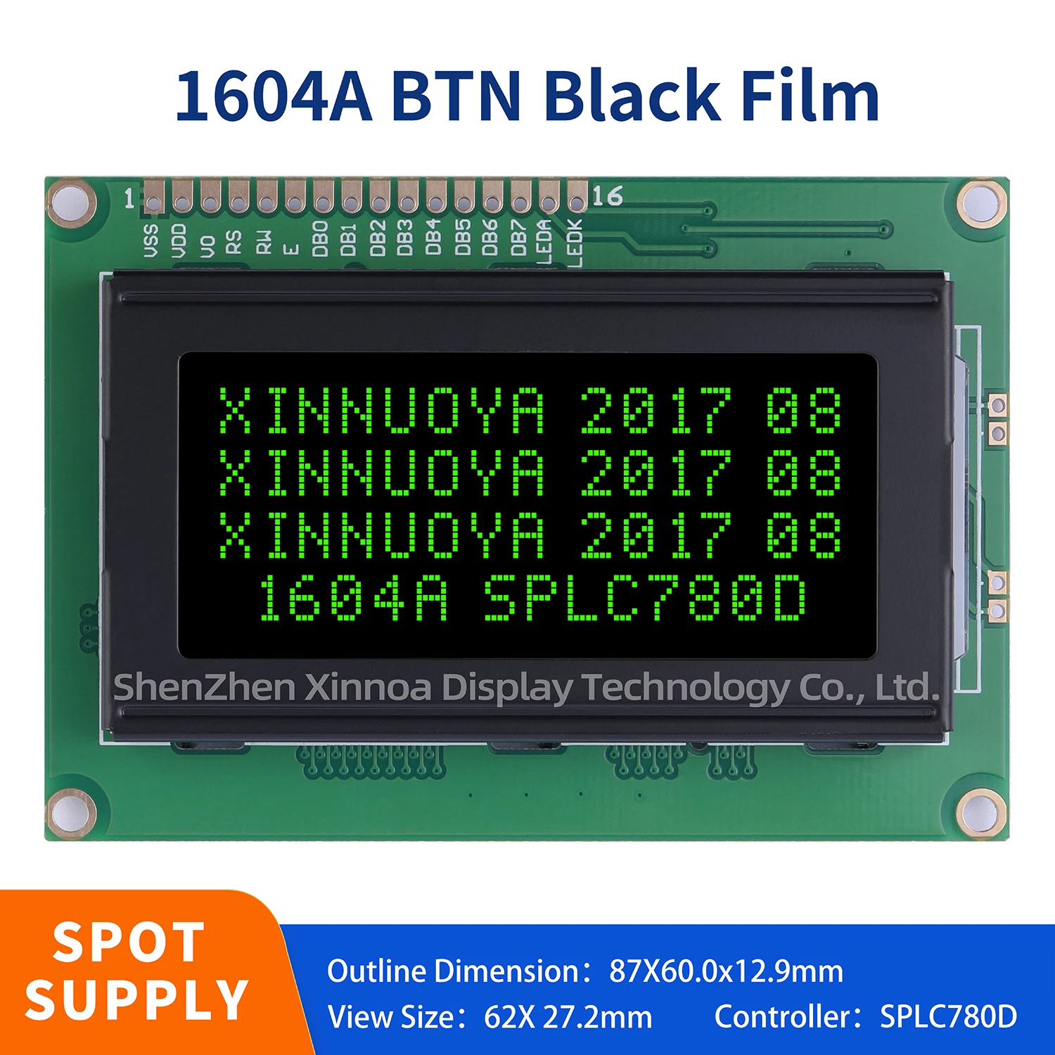 1604a schwarzer Film grüne Schrift btn lcd Bildschirm dc 5v 16x4 Zeichen lcd1604 Digital anzeige Modul platine Arduino Controller st7066u