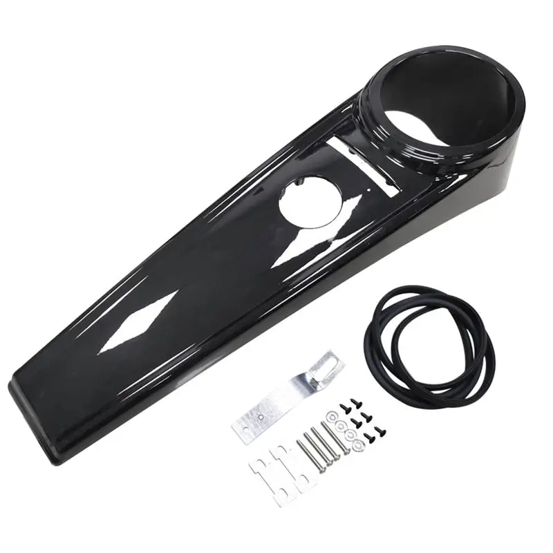 【Top Sale !!】Gloss Black Dash Kit Parts Fuel Console Gas Tank Cover Trim For Road King 2008-Up