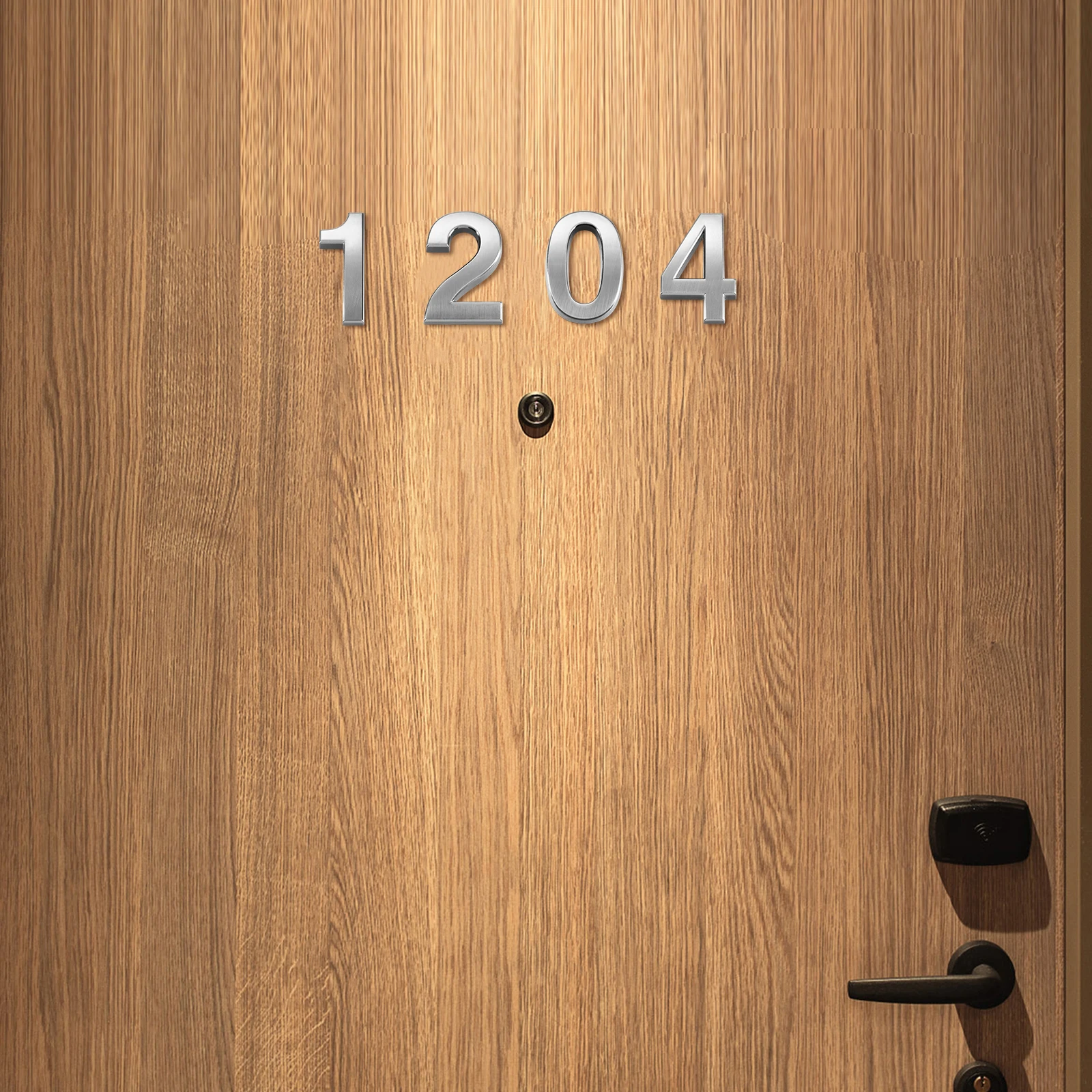 

10pcs Metal House Numbers Durable 3D Door Plaques Mailbox Sign Hotel Address Easy Installation ABS Material Electroplated Finish