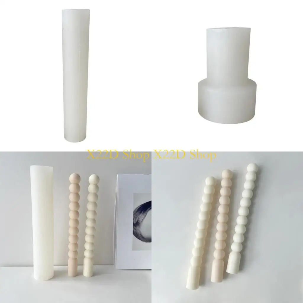 

X22D Bubble Pillar Mold Silicone Mold Non-stick Easy to De-mold for Making Plasters Home Decorations