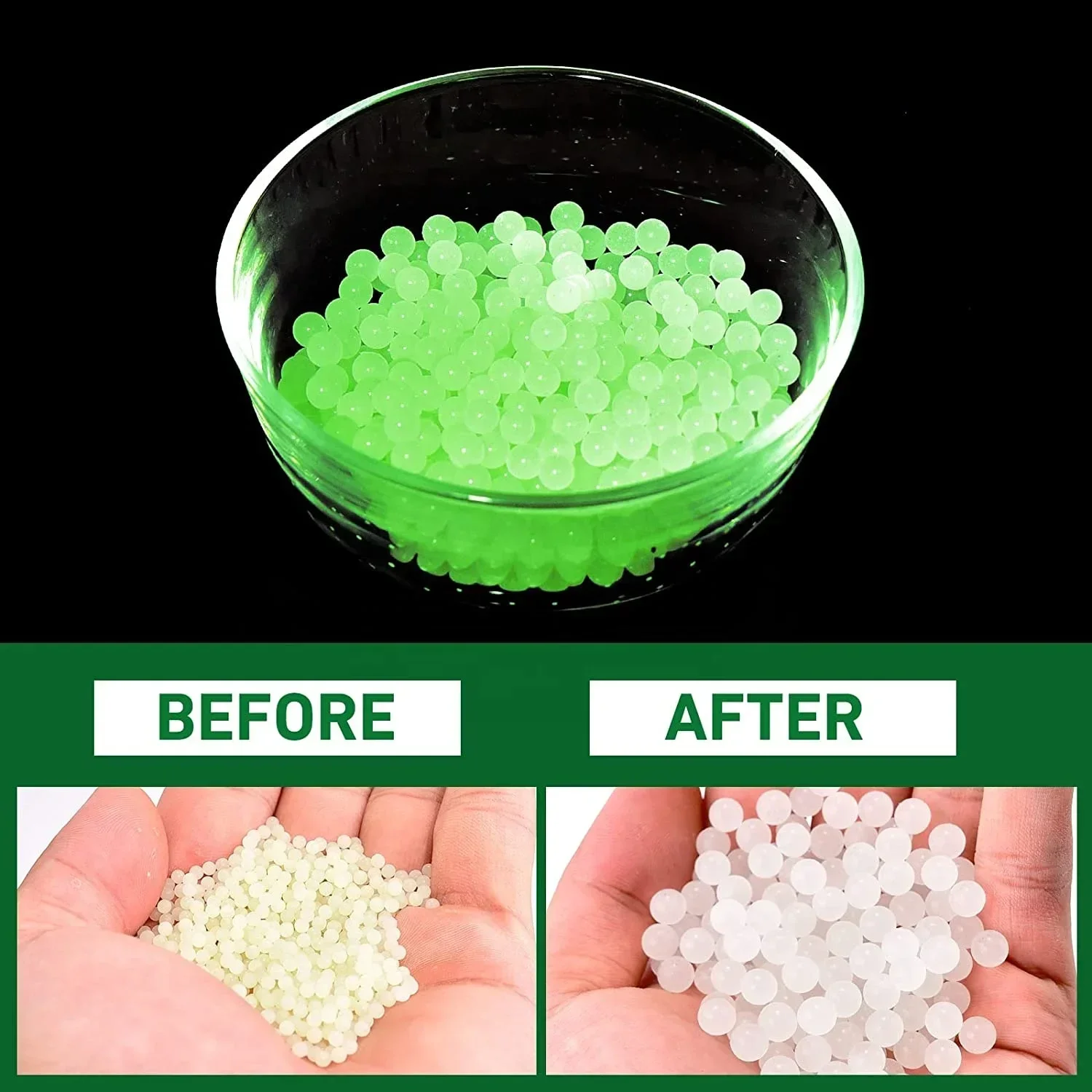 A10000 pçs/caixa luminosa gel bomba de água elétrica pistola de água gel bomba hidrogel grânulo tiro brilhando à noite bala acessórios