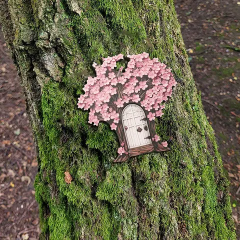Fairy Door Wooden Mini Elf Fairy Door Fairy Garden Art Doors Garden Miniatures Ornaments For Fairy Home Tree Indoor Or Outdoor