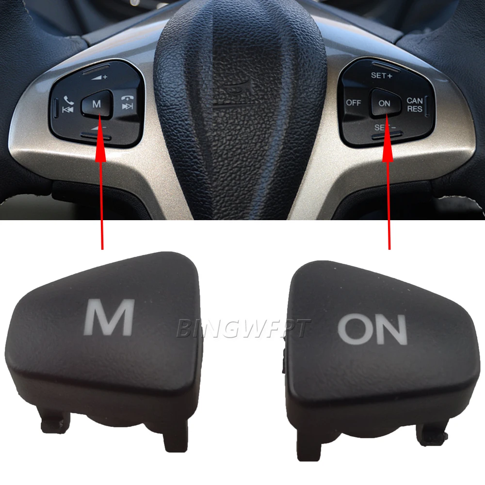 For Ford Escort Fiesta MK7 MK8 ST Ecosport 2013 Automobile Steering Wheel Cruise Control Switch Audio Volume M ON Button