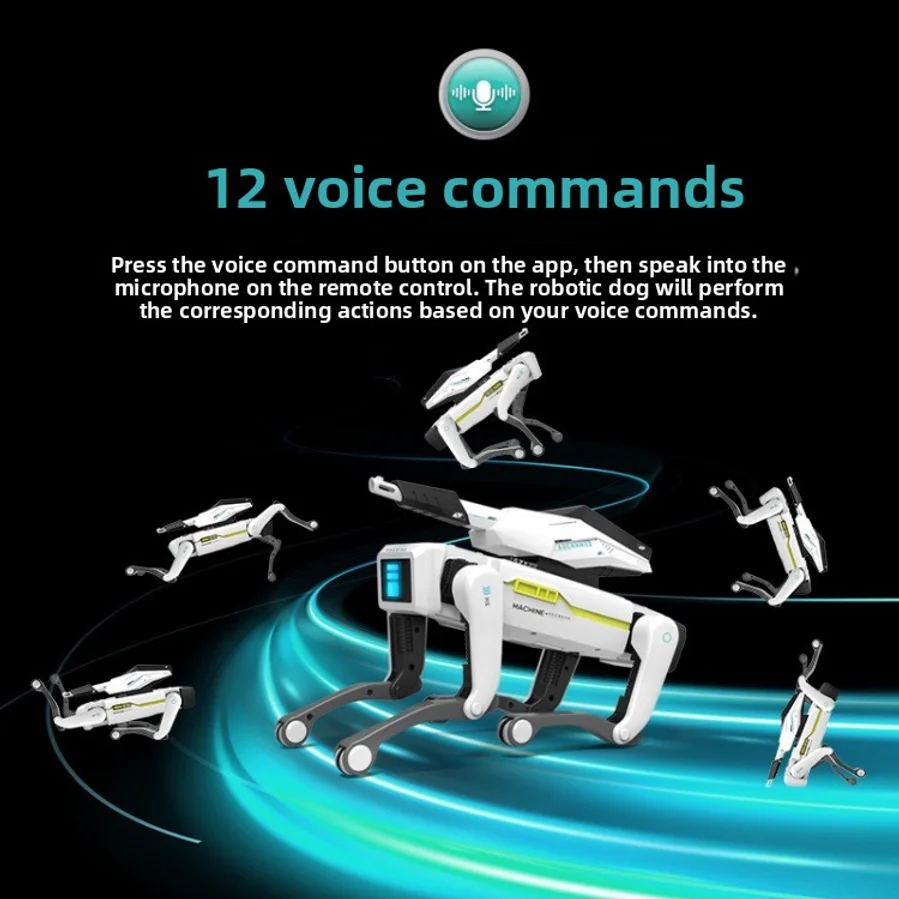 Four Legged Remote Control Programming Simulation Ai Machine Dog Voice Dialogue Children's Intelligent Mechanical Dog