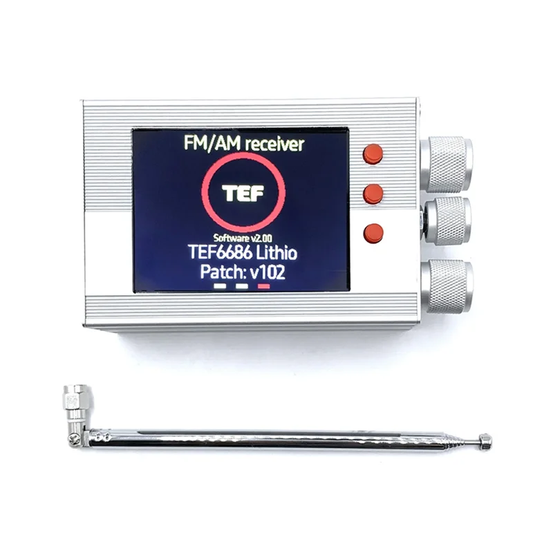 Rádio elegante de todas as bandas TEF6686 3.2 Polegadas LCD Receptor de ondas curtas portátil LW/MW/SW/FM/AM Alto-falante embutido com antena