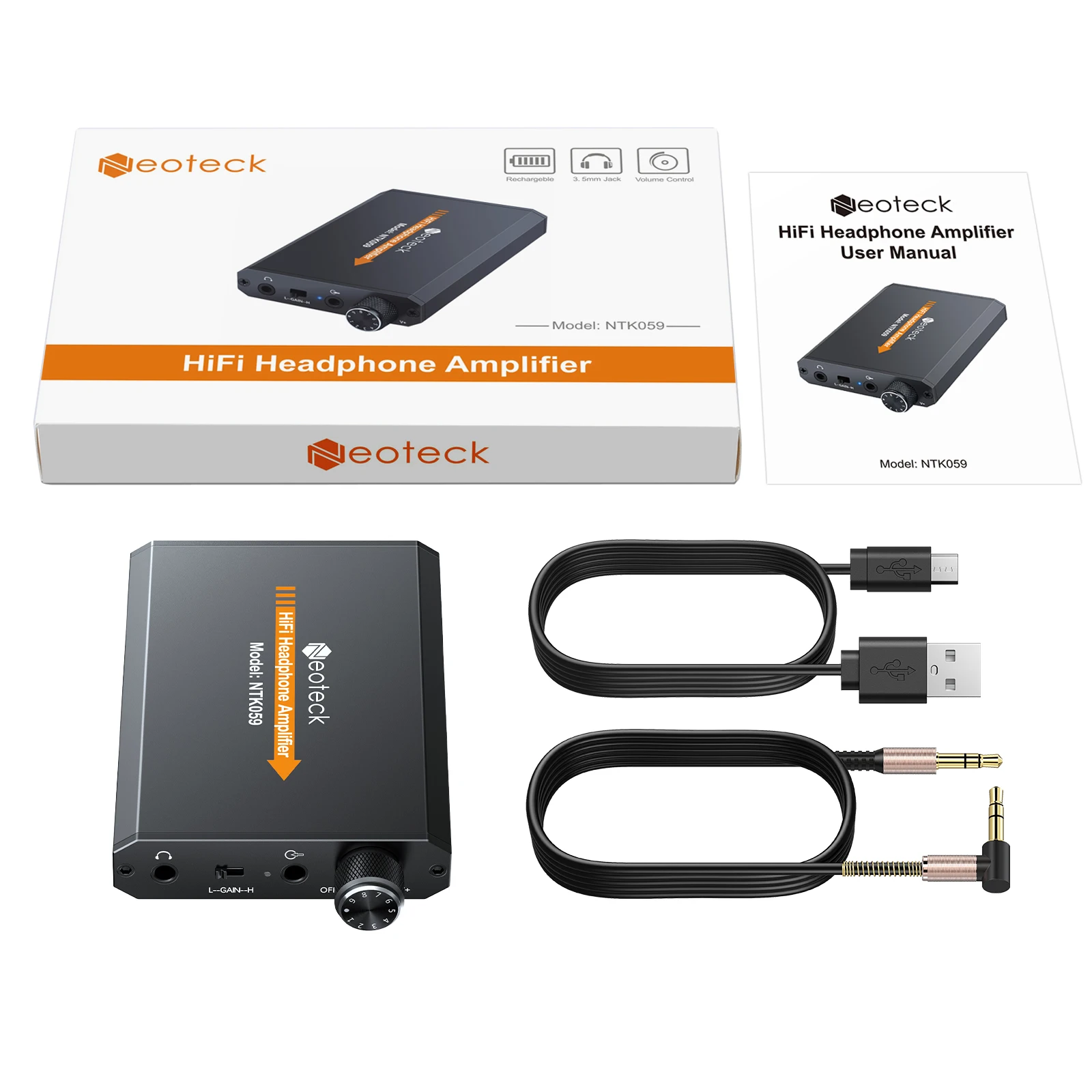 Neoteck 16-1500Ω fone de ouvido amplificador de fone de ouvido portátil aux em para fora amp com 3.5mm jack cabo para mp3 telefone android leitor de música