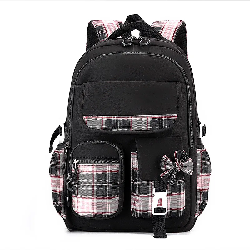 School Backpacks Black School Bags Fashion Trend Travel Backpack Zipper Laptop Bagpack School Backpack for College Students