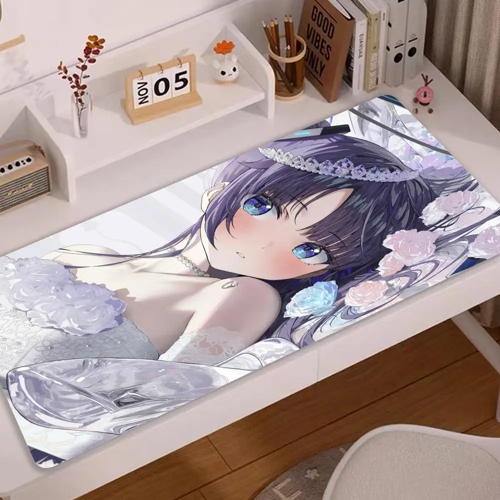 

Hayase Yuuka Blue Archive Anime Girl Mousepad Large Gaming Mouse Pad LockEdge Thickened Computer Keyboard Table Desk Mat