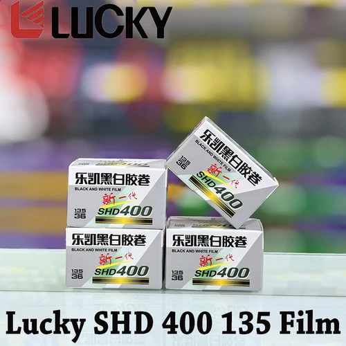 Imagen 1 del producto CHINA LUCKY SHD 400 Generación 400 Gegree Nueva Reanudación Producción de Grado 135 Película Blanco y Negro 36 Hojas Película de 35 mm