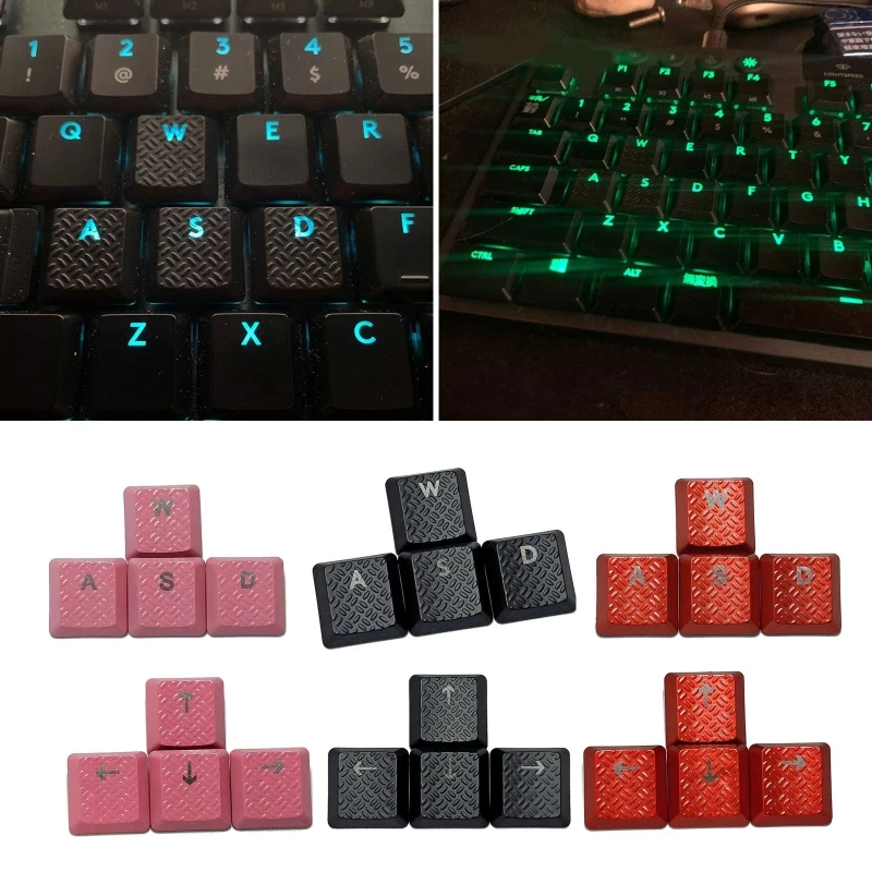 DIY Custom Keyboard Keys 4pcs ABS Backlit GL Tactile Switch Keycap with Texture Non-slip Cover for Logitech G913 G915 G813