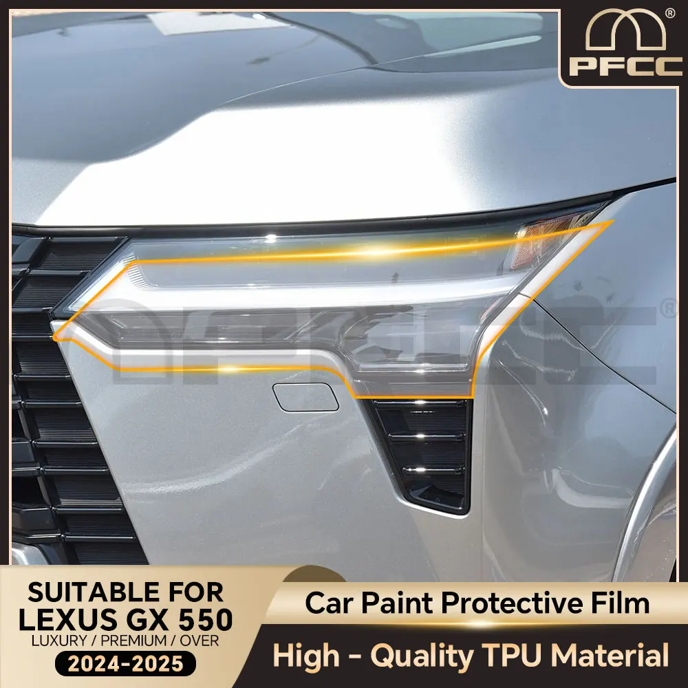 

For Lexus GX 550 Luxury Premium Over 2024 2025 Car Headlight B Pillars Rearview Protection Film Sticker Kit Sticker Anti-scratch