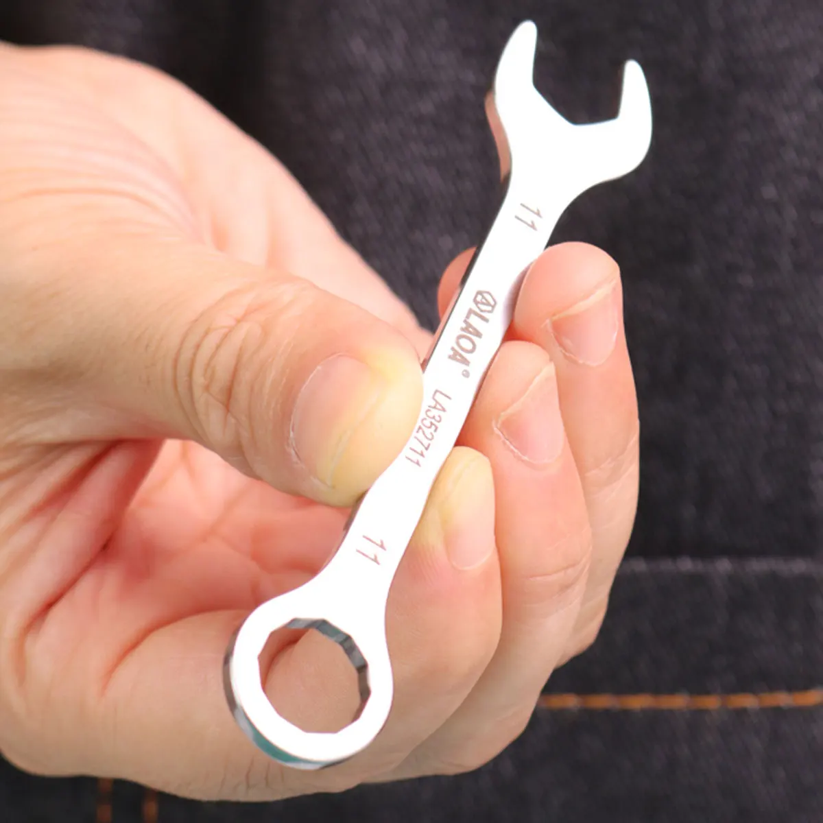 LAOA mini thin plum blossom open wrench stainless steel dual-purpose wrench 4 to 11 mm to choose