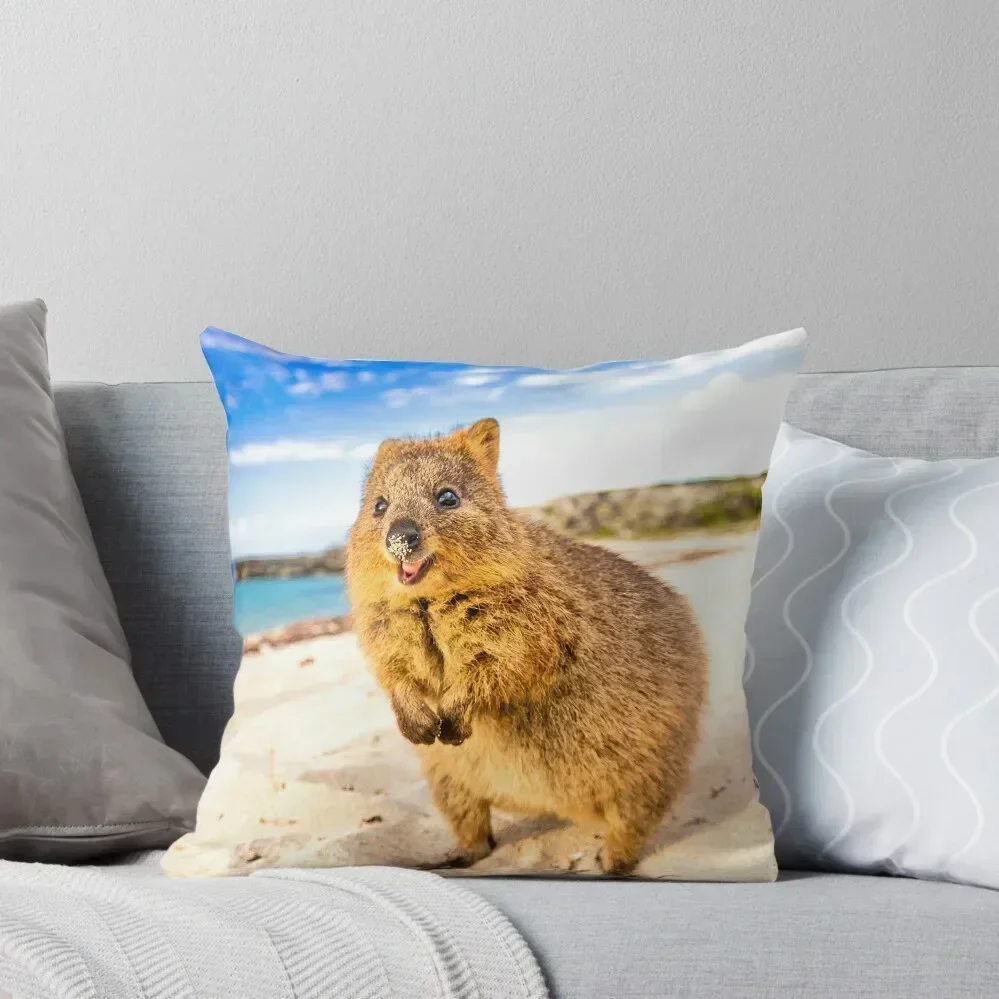 

Quokka Beach Smile Throw Pillow bed pillows Pillowcase Cushion Decorative pillow case Cushions Cover pillow