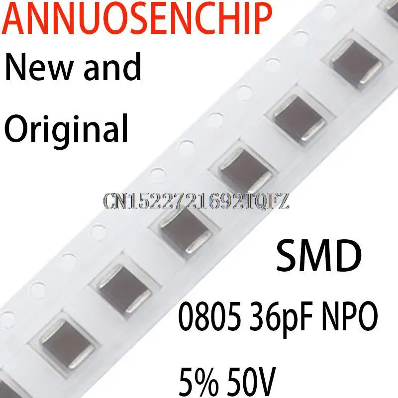 4000PCS New and Original  Error  SMD Thick Film Chip Multilayer Ceramic Capacitor  0805 36pF NPO 5% 50V