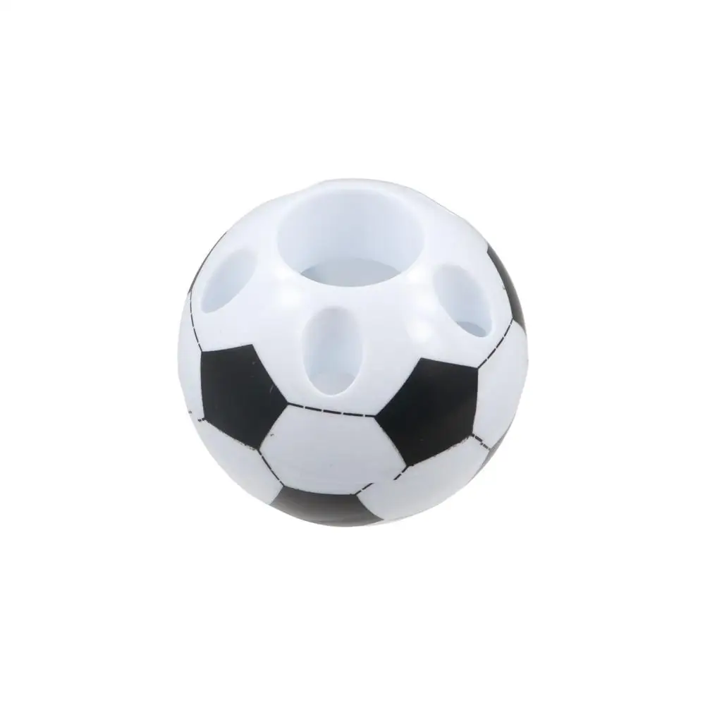 Portalápices con forma de fútbol, organizador de bolígrafos clásico redondo, contenedor de almacenamiento de bolígrafos artísticos creativo de gran capacidad, caja de accesorios de escritorio