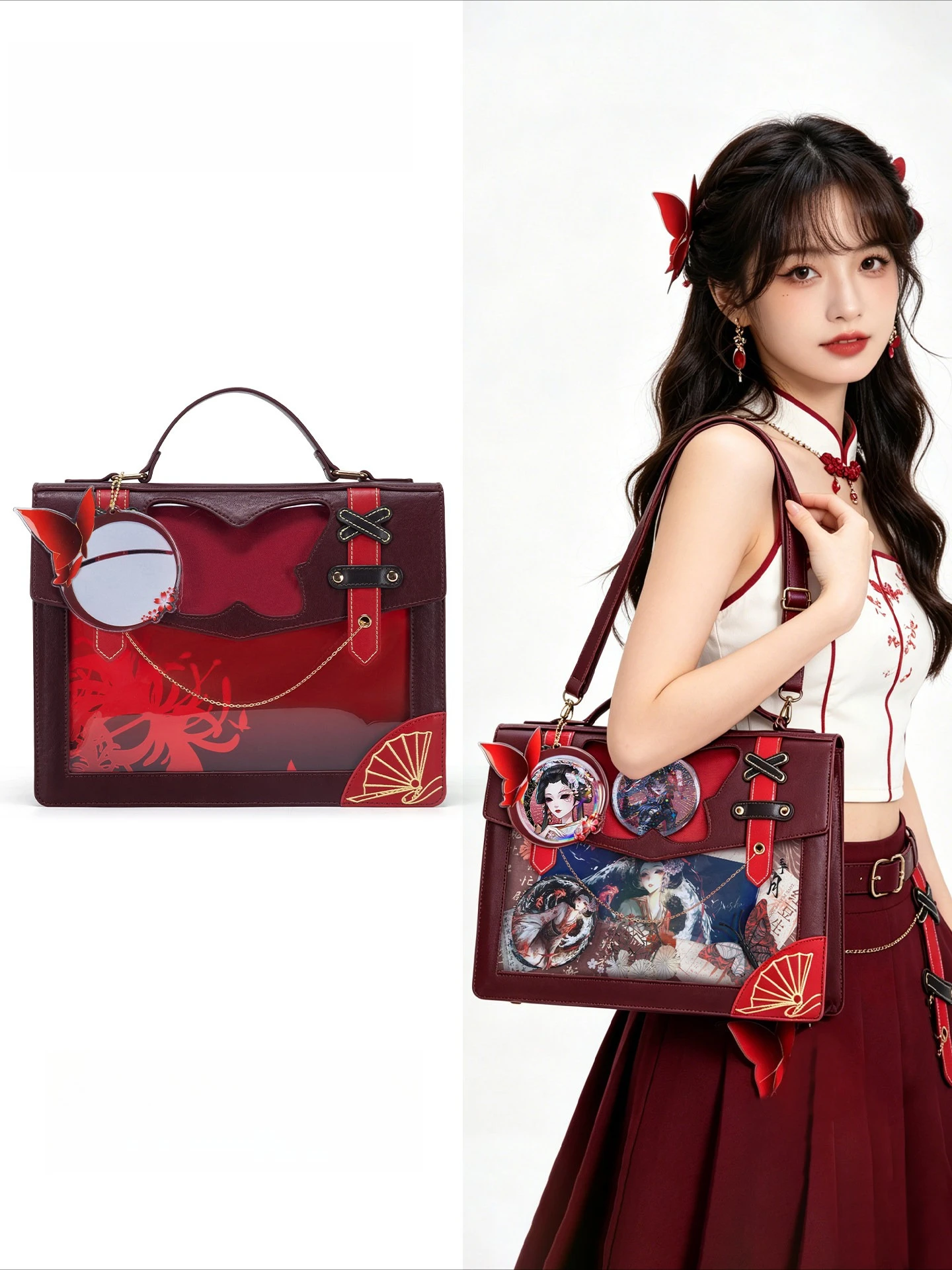 

Anime Ladies' Single Shoulder Bag Identity V Geisha Perfumer Bloody Queen Cosplay Bag Halloween Role Playing Party Gifts