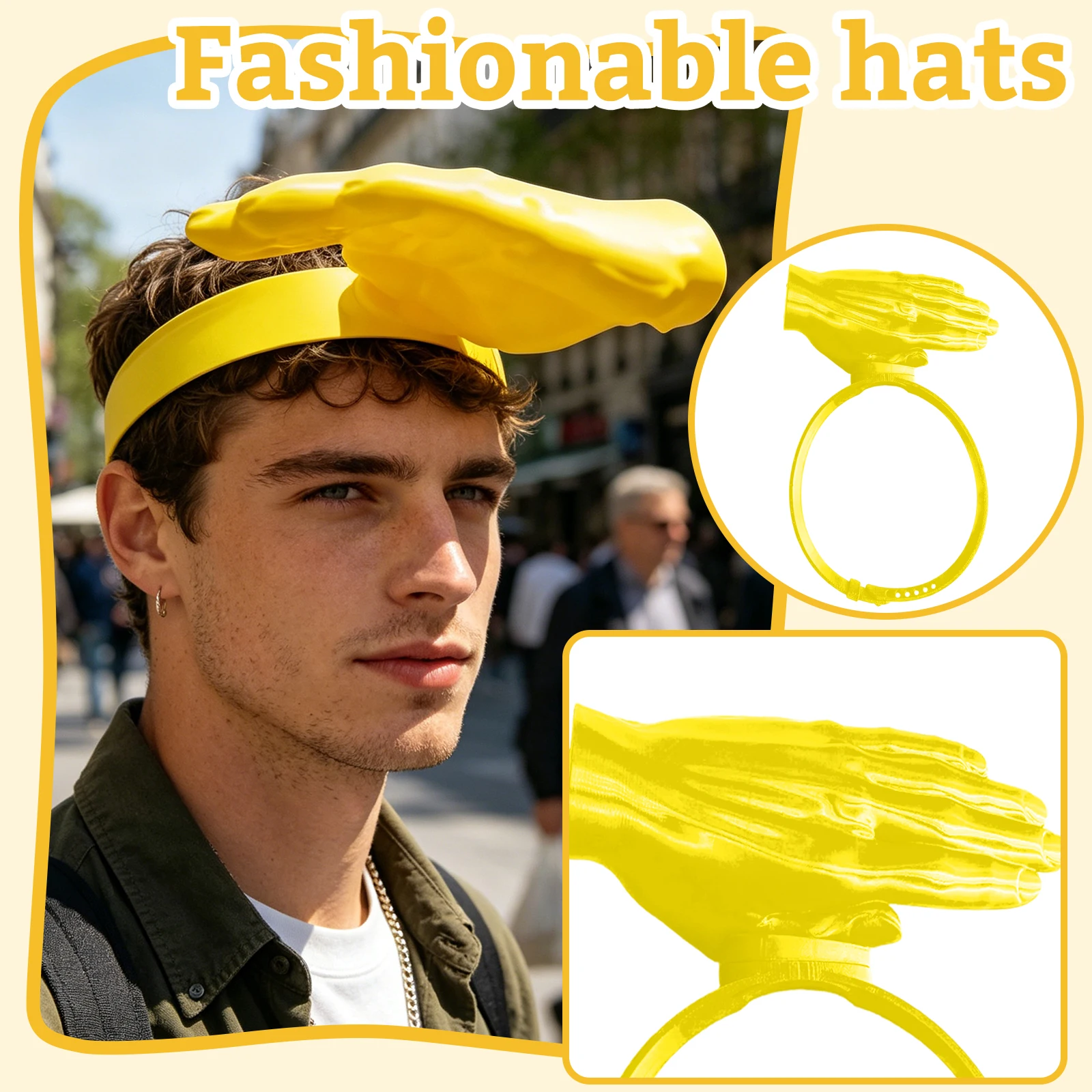 

НОВАЯ 3D-печатная шляпа-козырек для защиты рук от солнца, забавная солнцезащитная шляпа размером с ладонь, регулируемый головной убор для вечеринок на открытом воздухе и на море