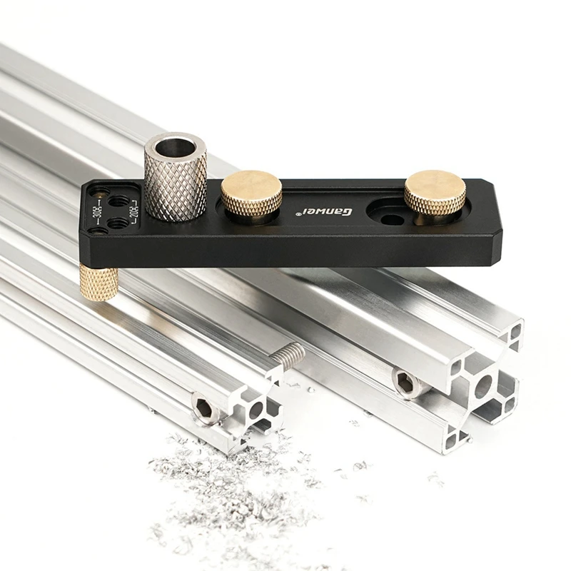 Ganwei 1 Set Assistente per foratura di fori in lega di alluminio Foro aperto svasato fai-da-te Strumenti di collegamento rapido Perforatore di fissaggio di serraggio