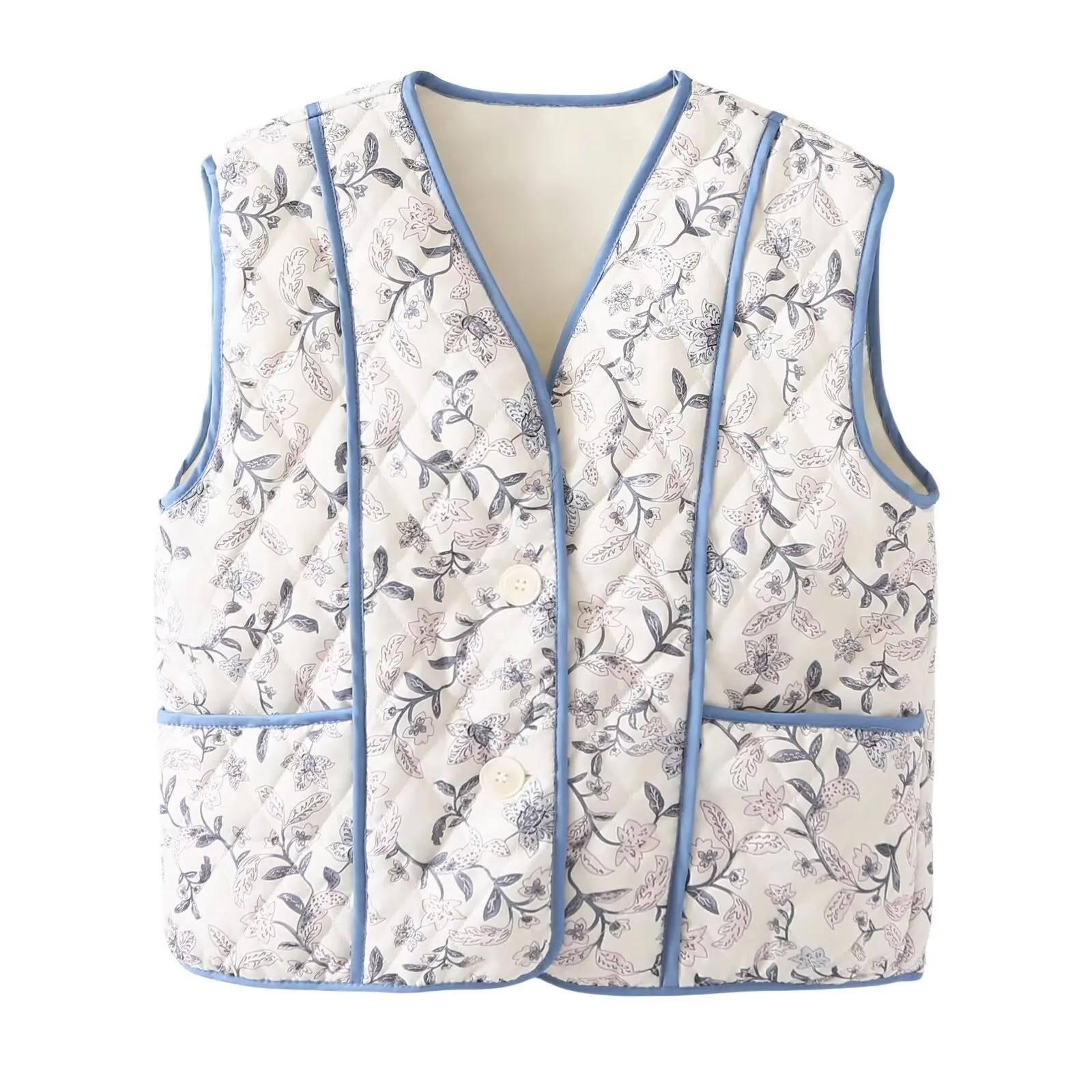 Casual Printed Women Vest Top Loose Sleeveless Cardigan Jacket Fashionable Chic Women Single-breasted Jacket Women's Autumn Vest