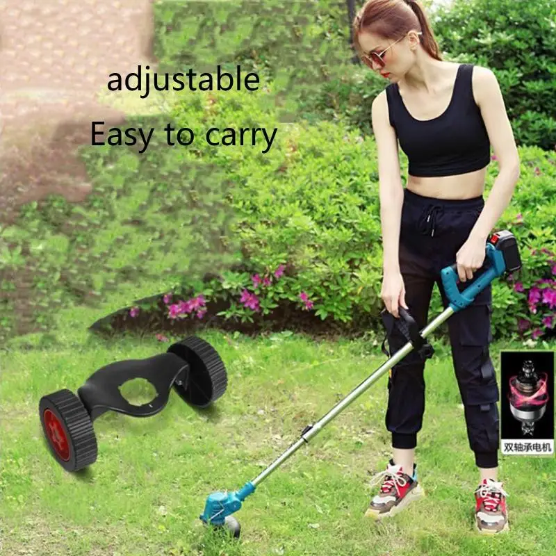 B46D Lawn Mower Wheel Bilateral Wheel String Cutter Guider Tools Garden Lawn Mower Accessories for Gardening Works Effective