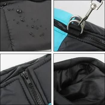 Waterproof Padded Zipper Jacket for Dogs, Warm Dog Clothes, Pet Coat, Winter Vest, Small and Medium Dogs, The Dog Face Outfit 3