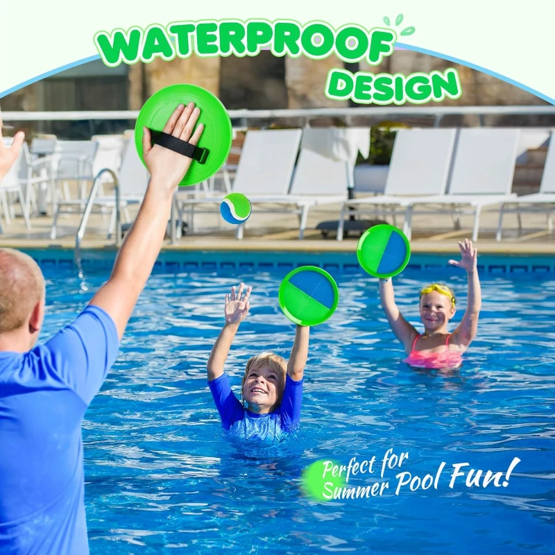 Toss and Catch Ball Set Beach Toys Pool Outdoor Yard Games for Family- Sturdy & Water-Resistant Parent-child Interaction Gifts