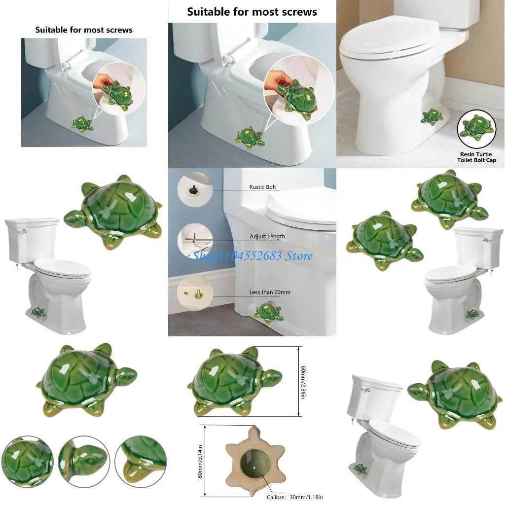 

Y6GD Fun & Functional Sea Creature Toilet Bolt Caps Fun Toilet Bolt Caps Bathroom Decorations Fun Sea Theme Gadget