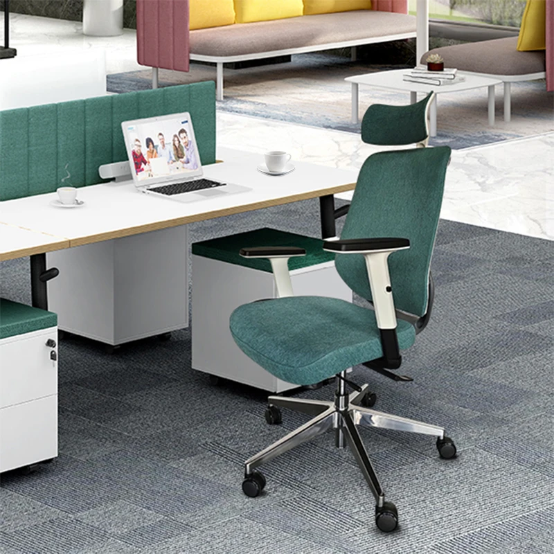 كرسي بذراعين عالي الظهر مريح وحديث دوار كرسي رفع مكتب مع شبكة مريحة #4