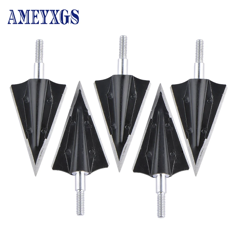 6/12pcs 125 Grains Archery Arrowhead Arrow Points Tips Universal Thread Blade Arrow Heads Bow and Crossbow Hunting Accessories