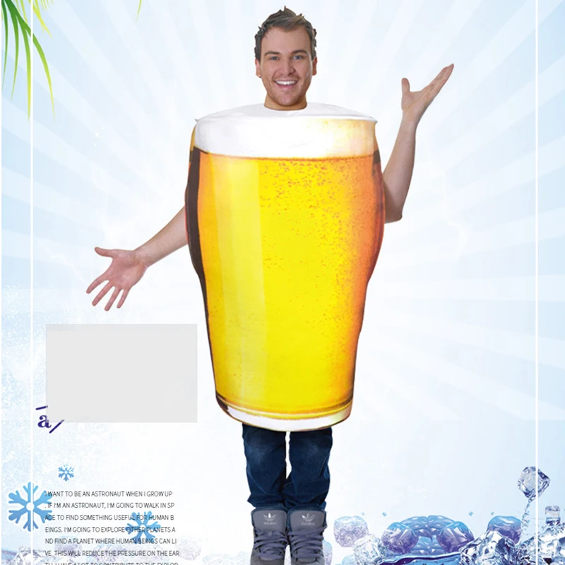 

Костюм пивной Кубки для косплея, мужская и женская одежда на Хэллоуин, Карнавальная одежда, для ролевых игр, смешное пальто, комбинезон, одежда для выступлений