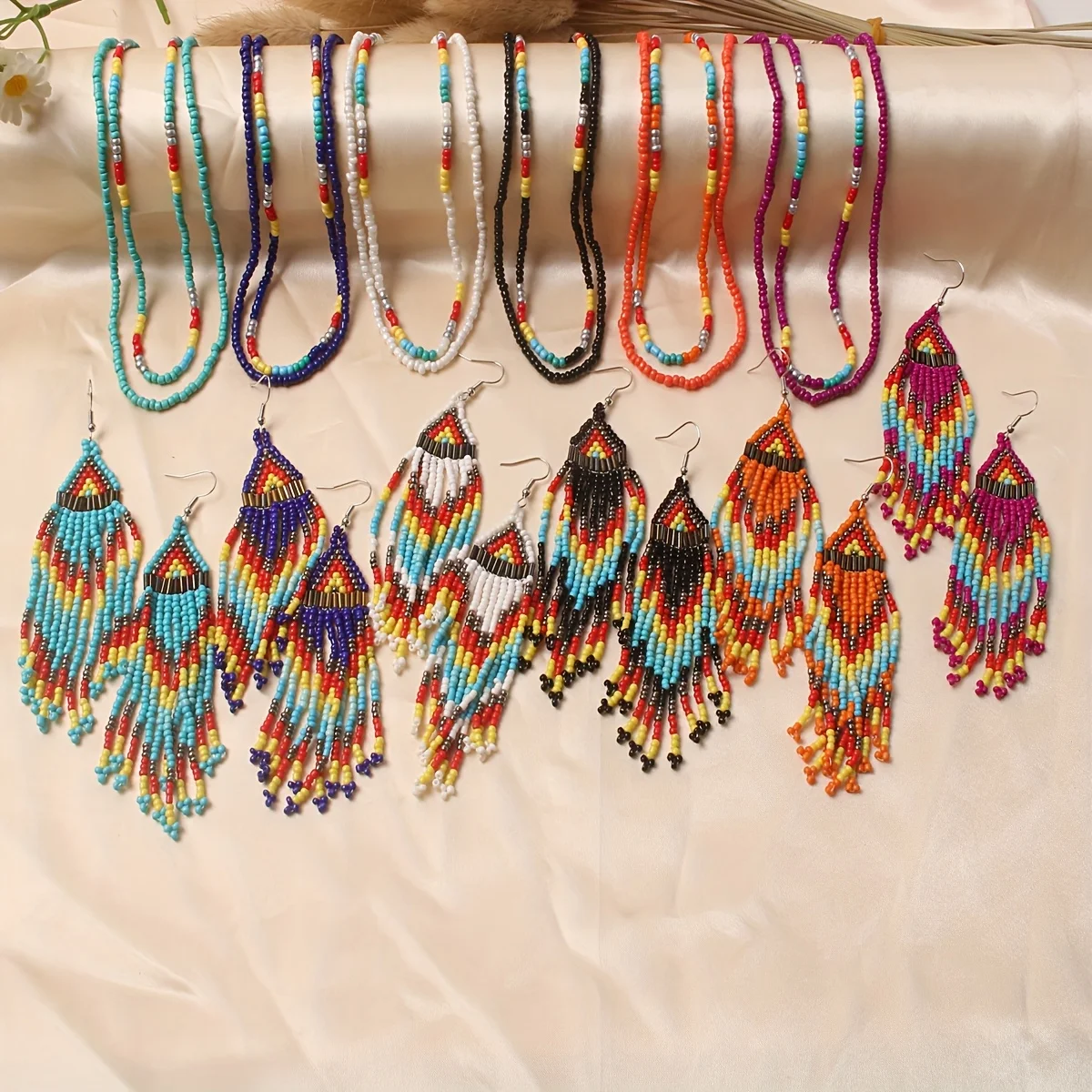 New Ethnic Fashion - New Bohemian Retro Burgundy Glass Multi