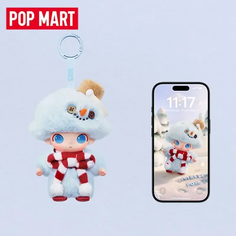 POP MART DIMOO Серия «Снеговик» Виниловые плюшевые игрушки в блистерной упаковке, сюрприз-бокс, игрушки, милые украшения, фигурки, декор для дома и рабочего стола