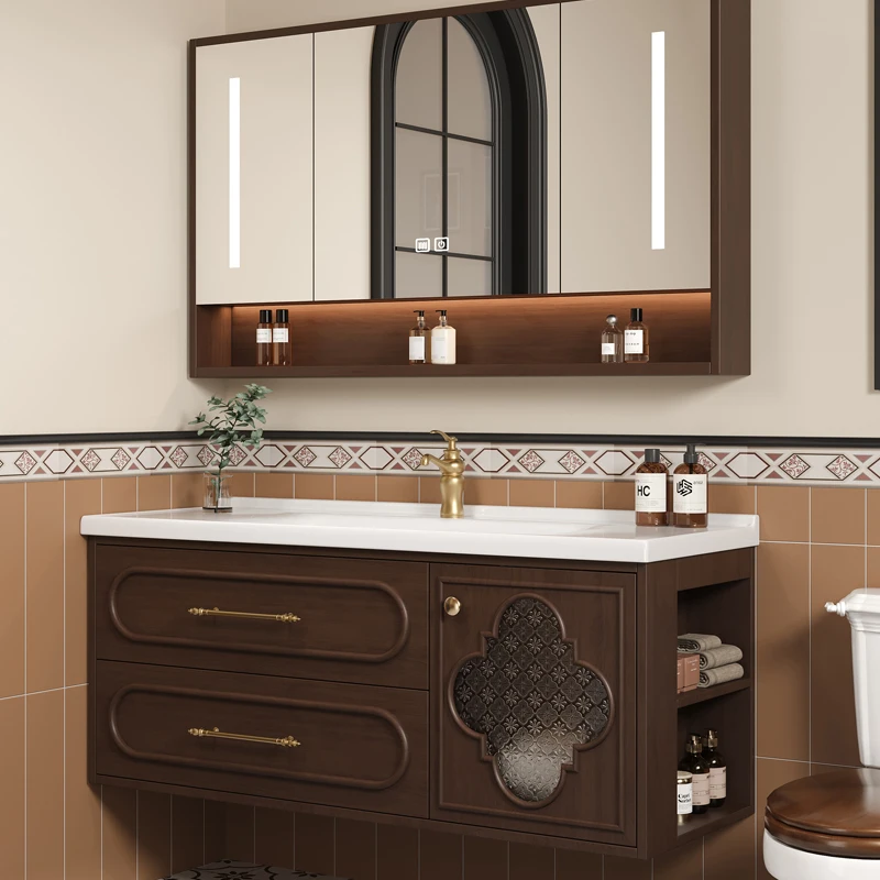 Organizer Mirror Bathroom Cabinet Perfume Vanity Shelves Wall Cupboard Makeup Space Saver Luxury Archivadores Trendy Furniture